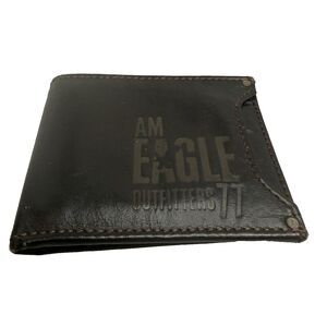 American Eagle Outfitters Vintage Black Bifold Men's Wallet with Logo